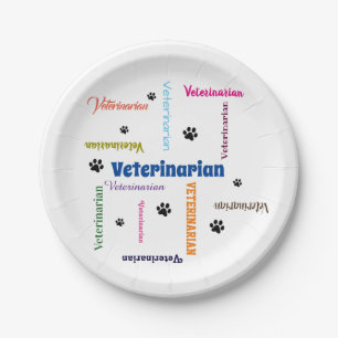 Assiettes en papier pour vétérinaire
