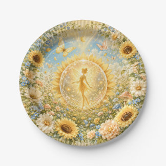 Assiettes en papier Prairie Fée Tournesol