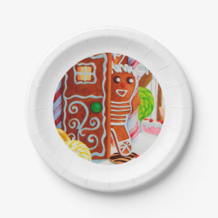 Assiettes en papier rondes BONHOMME EN PAIN D'ÉPIC