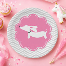 Assiettes en Papier Roses pour Fête de Naissance d