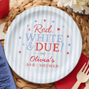 Assiettes en Papier Rouge Blanc & À Venir