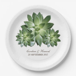 Assiettes en papier Simple Succulent Mariage
