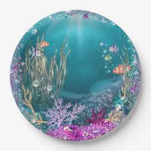 Assiettes en papier Sous la Mer