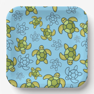 Assiettes en Papier Tortue, Fête d'Anniversaire To