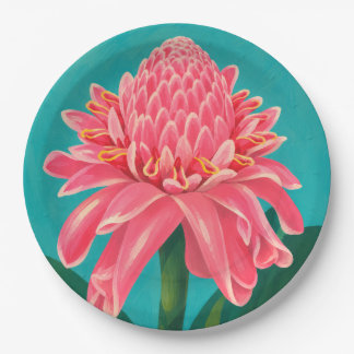 Assiettes en papier tropicales pour fête