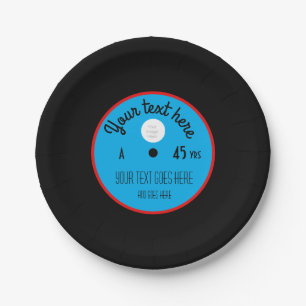 Assiettes en papier vinyle personnalisées –  enreg
