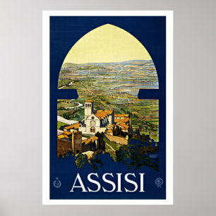 Assisi Italie - affiches de Vintage voyage