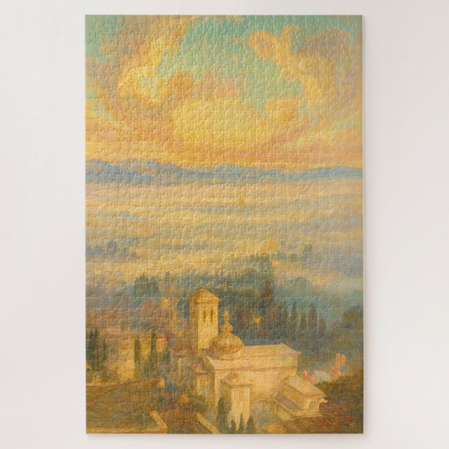 Assisi Italien Horizont Segen Rokoko-Kunstpuzzle (Vertikal)