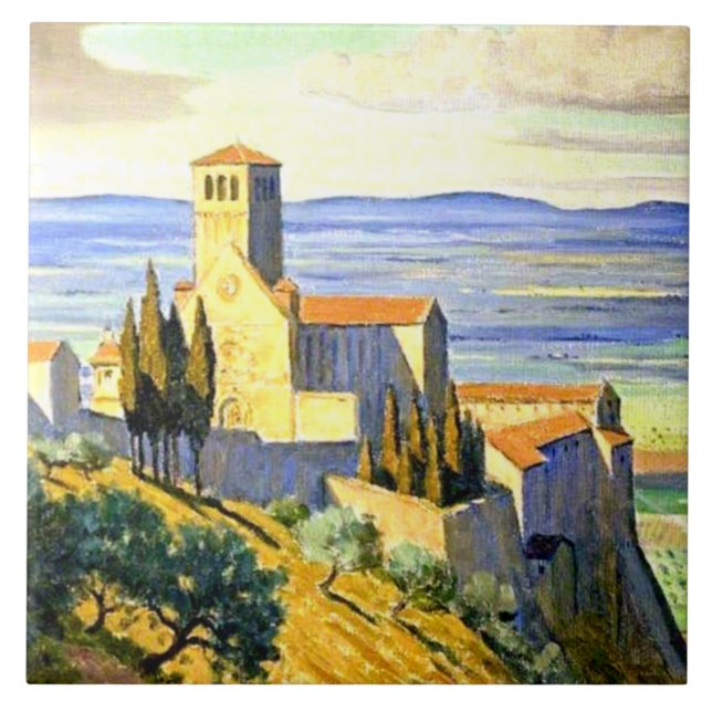 Assisi, Italien - Kunstmalerei Fliese (Vorderseite)