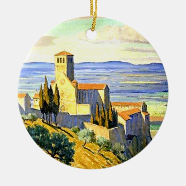 Assisi, Italien - Kunstmalerei Keramik Ornament (Vorne)