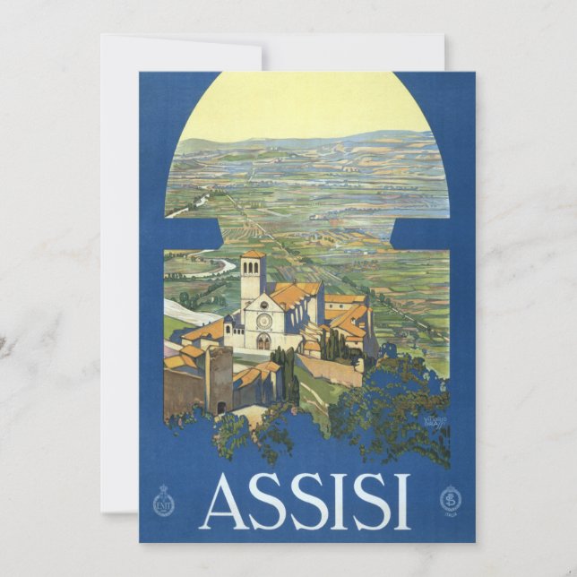 Assisi Italy Vintage Travel Art Collection (Vorderseite)