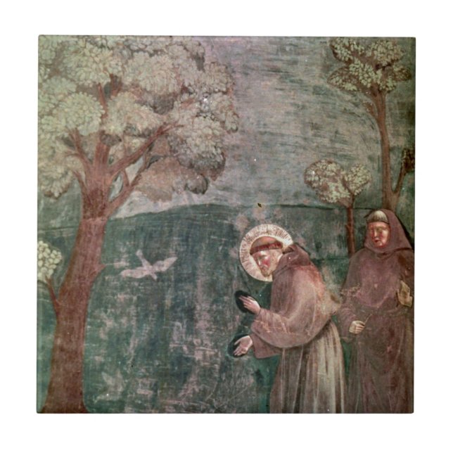 Assisi, St Francis und die Vögel Fliese (Vorderseite)