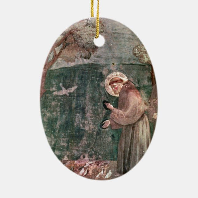 Assisi, St Francis und die Vögel Keramikornament (Hinten)