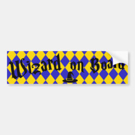 Assistant à bord, bleu et jaune, Bumper Sticker
