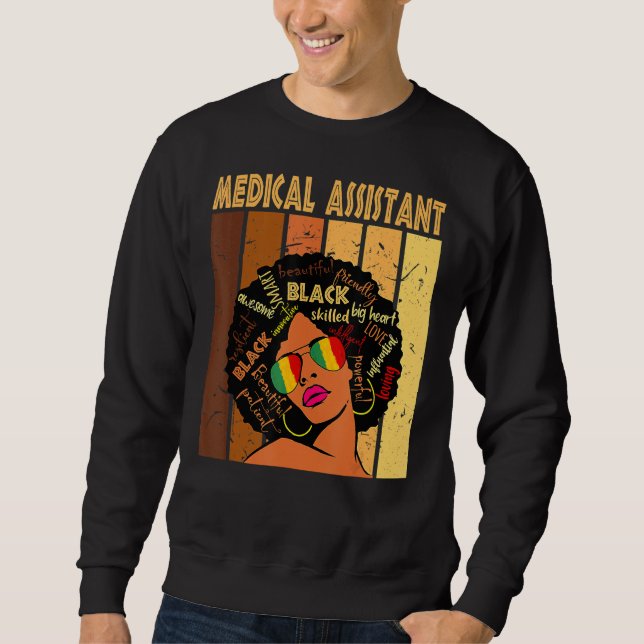 Assistant Afro American Black Hist Sweatshirt (Vorderseite)