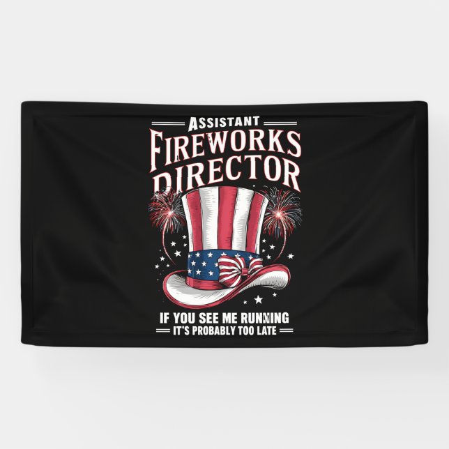 Assistant Fireworks Director USA 4. Juli Banner (Horizontal)