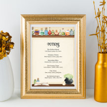 Assistant Party Cocktail Menu Carte Poster