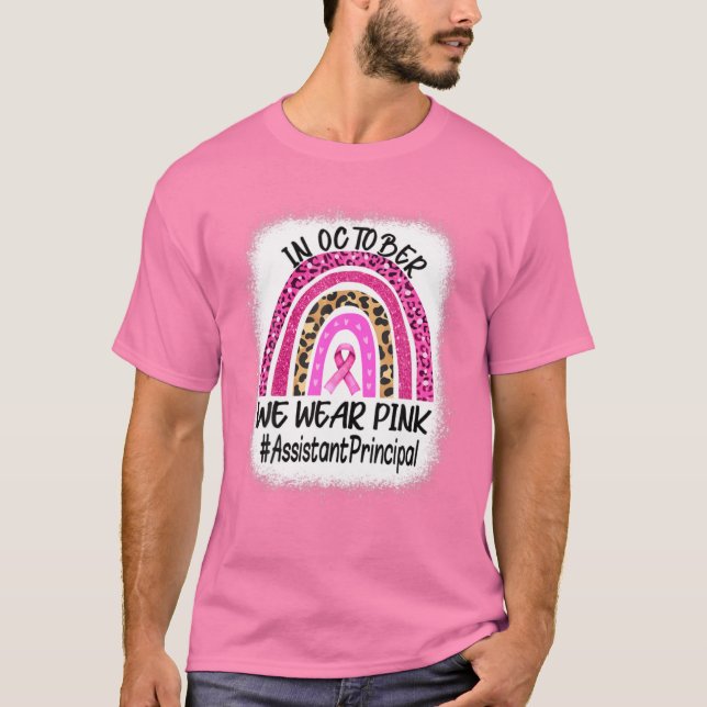 Assistant Principal Rainbow Women Breastkrebs Aw T-Shirt (Vorderseite)