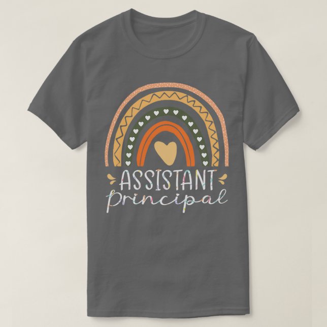 Assistant Principal School Worker Niedlich Rainbow T-Shirt (Design vorne)