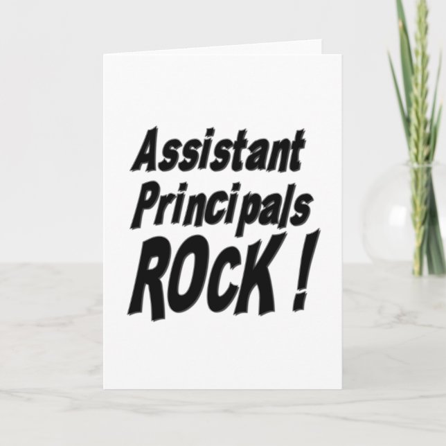 Assistant Principaux Rock ! Carte de vœux (Devant)