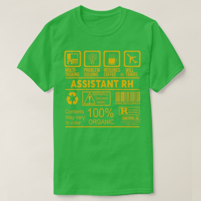 ASSISTANT RH NICE DESIGN 2017 2 T-Shirt (Design vorne)