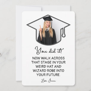 Assistant Robe et Casquette Graduation Carte photo