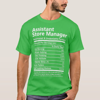 Assistant Store Manager Ernährung und unbestritten T-Shirt