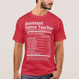 Assistant Tance Lehrer Ernährung und unbestritten T-Shirt