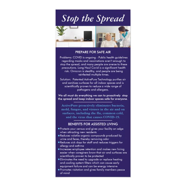 Assisted Living Marketing Card Werbekarte (Vorne)