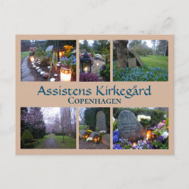 Assistens Kirkegård Collage 2 Postkarte