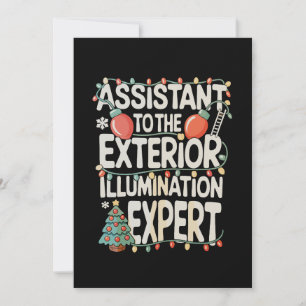 Assistent des Experten für Außenbeleuchtung Weihna Feiertagskarte