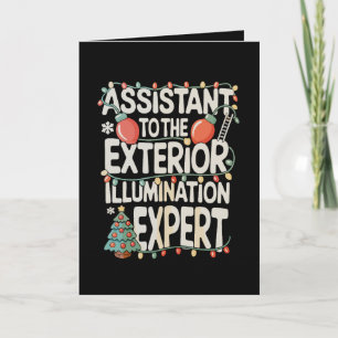 Assistent des Experten für Außenbeleuchtung Weihna Karte
