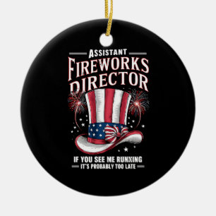 Assistent des Feuerwerksdirektors USA 4. Juli Keramik Ornament