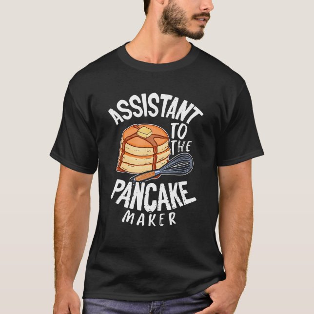 Assistent des Pancake Maker Pancake Day T-Shirt (Vorderseite)