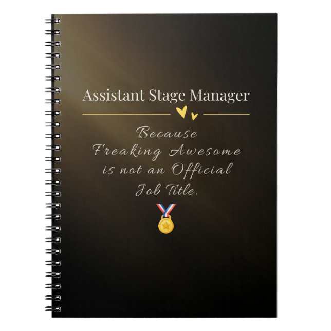Assistent für Bühne Notizblock (Vorderseite)