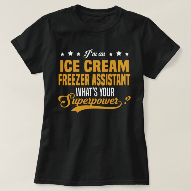 Assistent für den Eiskrem T-Shirt (Design vorne)