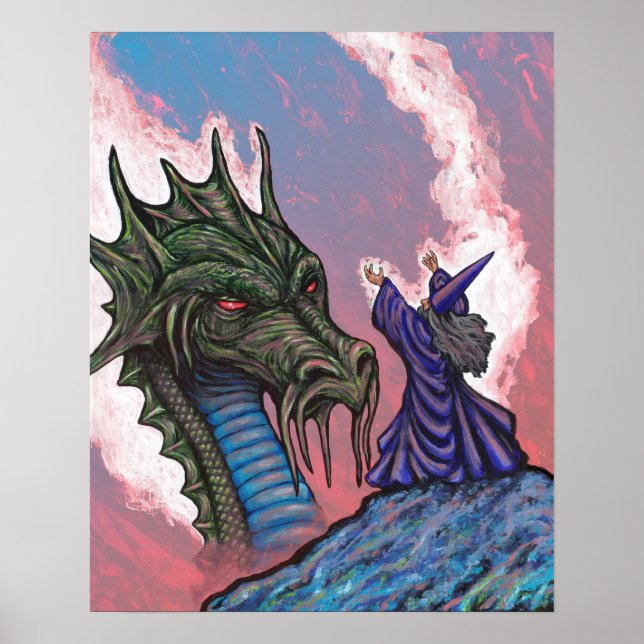 Assistent für grüne Drachen Poster (Vorne)