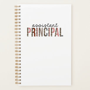 Assistent Principal Leopard Print Funny Planer