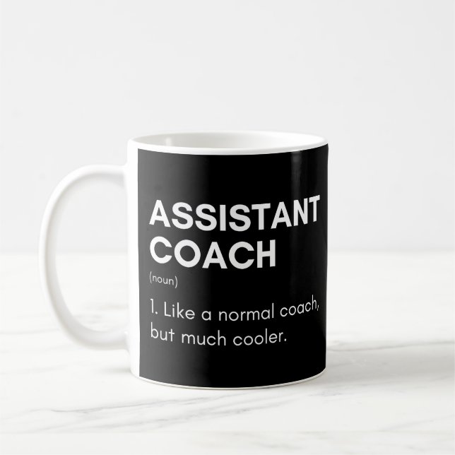 Assistent Trainer Lustiger Trainer Definition Kaffeetasse (Links)