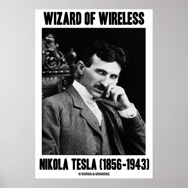 Assistent von Wireless Nikola Tesla (1856-1943) Poster (Vorne)