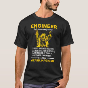 Assistent zum Definieren Zivilen mechanischen Moto T-Shirt