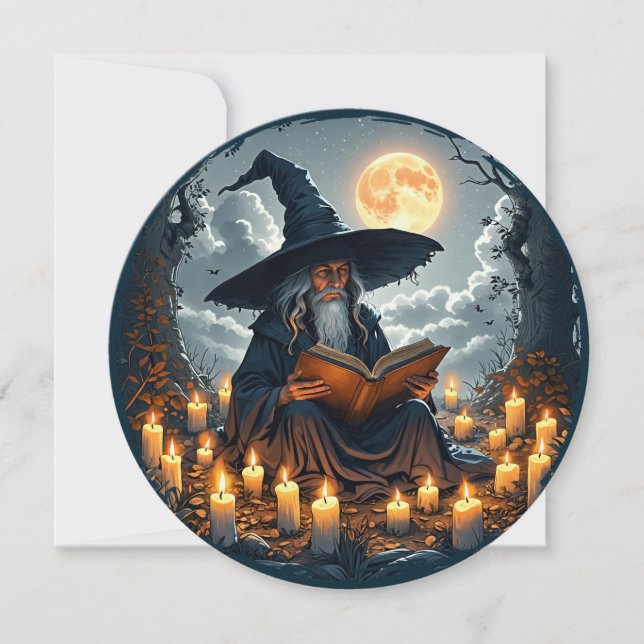Assistent zum Lesen eines Buches - Wicca Halloween (Vorderseite)