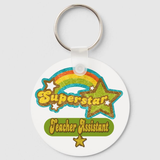 Assistentin des Superstar Teacher Schlüsselanhänger (Vorderseite)