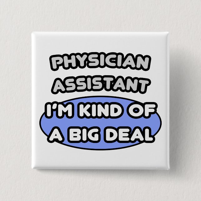 Assistentin für Physik... ein großer Deal Button (Vorderseite)