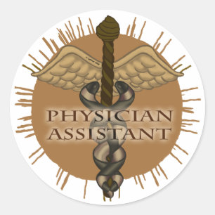 Assistenzärztin Caduceus Runder Aufkleber