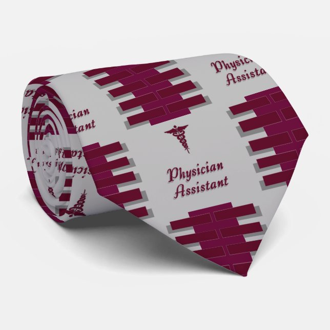 Assistenzärztin Gray Neck Tie Krawatte (Gerollt)