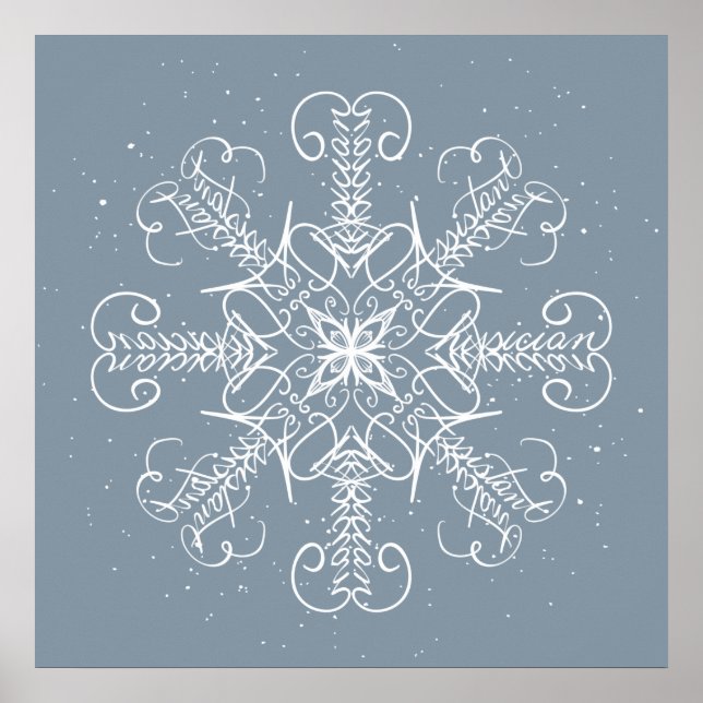 Assistenzärztin - Job Karriere Snowflake Art Poster (Vorne)
