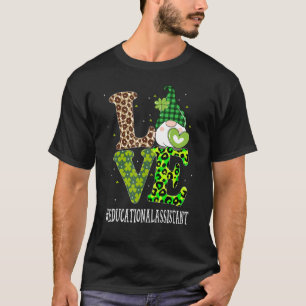 Assistenzkraft Liebe St Patricks Day Gnome L T-Shirt
