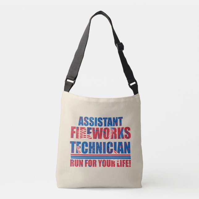 Assistenztechniker am 4. Juli Tragetaschen Mit Langen Trägern (Vorderseite)