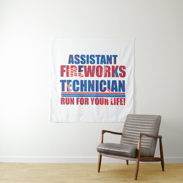 Assistenztechniker am 4. Juli Wandteppich (Beispiel)